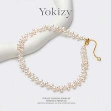 Freshwater Pearl Woven Necklace 3-4mm Nucleus-Free High Luster Slight Flaw Elegant Women's Daily Date Neck Chain - White - View 6