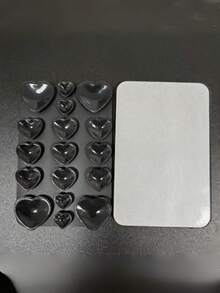 Silicone Heart-Shaped Suction Cup Phone Stand, Wall-Mounted Phone Holder With Single-Sided Adhesive Suction Cup, Suitable For Multiple Phone Models - Multicolor - View 12
