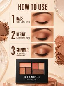 Maybelline New York Moment Mini Eyeshadow Palette (Sunset Moment) 6.1g, High Pigment, No Fallout, Semi-Matte Texture With Subtle Shimmer, Smooth Matte, Essential For Makeup Beginners - Sunset - View 10