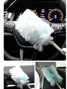 31/1pc/Set Pink Disposable Electrostatic Duster Replacement Heads/Handle, 360° Electrostatic Dust Adsorption Head, Traps Dust & Pet Hair, Suitable For Furniture, Keyboard, Bookshelf, Car Interior Home Cleaning Tool, Multi-Scene Dust Removal Supplies For Home & Vehicle - Pink - View 6
