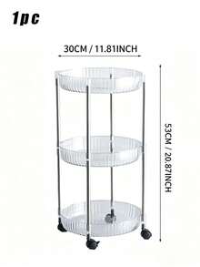 1 kệ lưu trữ nhỏ nhiều tầng bằng chất liệu acrylic, dễ lắp đặt cho phòng tắm, nhà bếp, cạnh giường, phòng ngủ, kệ lưu trữ di động nhiều tầng - Nhiều màu - Xem 9