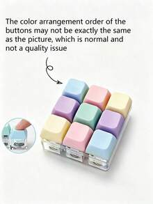 OBOVAY Fidget Keyboard Keycap Toy, Pendant Keychain Charm, Car Key Chain Bag Accessory, Adult Stress Relief Keychain, Sensory Calming Focus Relaxation Zipper Pendant, No Electricity Required, Birthday Gift Party Favor Christmas Holiday Gift - Multicolor - View 9