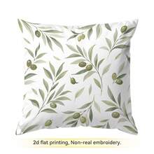 4pcs/1pc Minimalist Geometric Stripe Leaf Pattern Pillow Case, Single-Sided Printed Pillow Cover, Suitable For Living Room, Bedroom, Home Decor, All Season Pillow Case - Multicolor - View 15