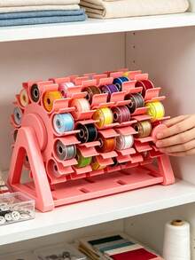 Rotating Bobbin Organizer, Sewing Machine Bobbin Storage Rack Handmade Thread Holder Desktop 360° Rotating Bobbin Storage System Sewing Accessories, Suitable For Sewing Room, Craft Table And DIY Studio, Sewing Accessories - Multicolor - View 6