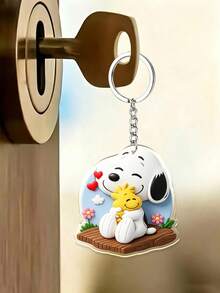 Splendor 2pcs/Set Gantungan Kunci Gaya Manis, Liontin Kartun Hati & Bunga Lucu, Gantungan Kunci Logam Tahan Lama dengan Rantai Penghubung, Cocok untuk Ransel, Tas Tangan, dan Dekorasi Kunci Sehari-hari - MultiWarna - View 8