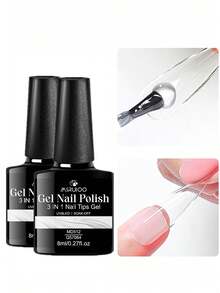 MSRUIOO 1/2/3pcs 8ml Solid Nail Tips Gel--Long Lasting Solid Hard Gel, No Sticky Hands, UV LED Curing, Nail Salon & Home Use, Clear Acrylic Solid Nail Tips Gel Nail Polish For Press On Nails, False Tips, Extensions - Strong Bonding, Easy Application - Multicolor - View 13