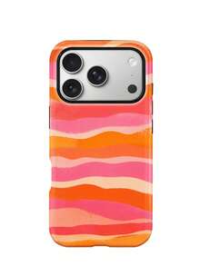 Orange and Pink Thick Stripes
