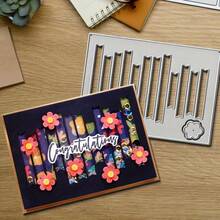 1pc Piano Metal Cutting Die, DIY Scrapbook Decoration Embossing Cutting Template, Greeting Card Making Template, Suitable For Photo Album Card Making, Handmade Card Tool - A - View 3