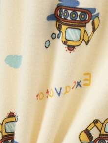 5 Sets Send 1 Set Random Boys Cartoon Pure Cotton Underwear Set Cute Print Medium Thick Long Sleeve Long Pants Loungewear Set Print Autumn Top And Bottom - Multicolor - View 11