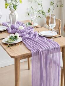 1/3/6/12Pack Cheese Cloth Table Runner, Boho Rustic Sheer Cheesecloth Table Cloth, Suitable For Wedding Party, Baby Shower, Birthday, Home Decor, Housewarming Gift - Burgundy - View 4