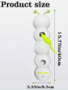 Interactive Cat Toy For Indoor Cats, Automatic Motion Sensor Fluffy Tail Cat Toy, Electric Teaser Wand, Suitable For Kittens And Bored Cats, USB Rechargeable Caterpillar Toy With Suction Cup - White - View 7