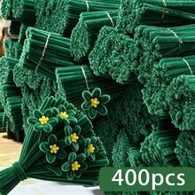 400 Pipe Cleaners& Video Tutorial - Ultimate Chenille Stem Craft Kit | DIY Bundle For Flowers & Creative Projects, Perfect For Parties, DIY Activities,Handmade Craft Gift For Valentine's Day, Christmas - Solid Color - View 14