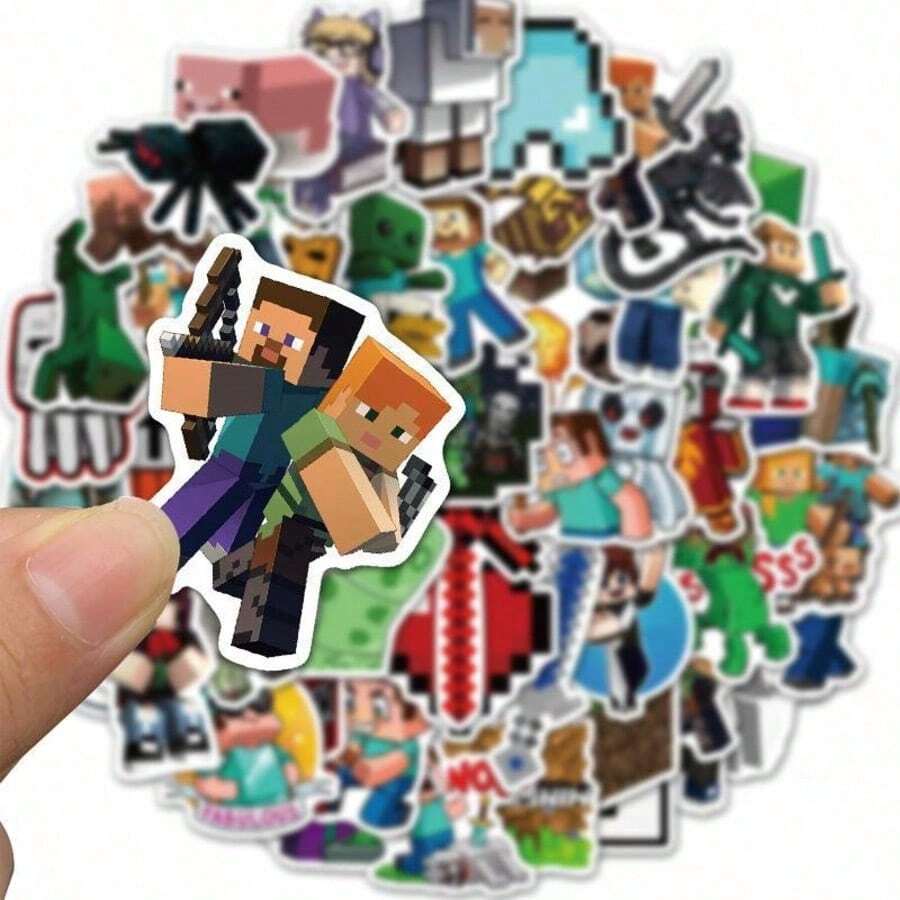 Panini 100pcs Game Character Waterproof Stickers, Classic Cartoon PVC Decals, Cute Graffiti Stickers, Suitable For Daily DIY Projects - Such As Water Bottles, Notebooks, Luggage, Skateboards, Phone Cases, Etc.