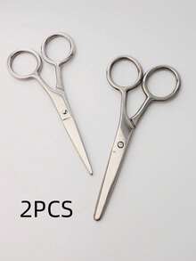 2/1pc Silver Sharp Stainless Steel Pointed Eyebrow Scissors, Suitable For Facial Hair, Eyebrows, Nose Hair, Beard Trimming, Portable Mini Beauty Tool, Suitable For Travel, Bedroom, Vanity, Gift For Friends - Multicolor - View 8