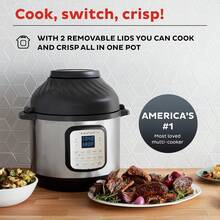 Instant Pot Duo Crisp 11 en 1 Freidora de aire y olla eléctrica a presión combinada con tapas multicocina que fritas, vapores, cocción lenta, saltea, deshidrata y más, aplicación gratuita con más de - Ver 3