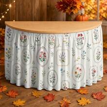 Vintage Botanical Tablecloth, Framed Wildflower And Specimen Plant Print Polyester Tablecloth, Suitable For Tea Parties, Rustic Weddings, Spring Garden Parties, Family Brunches And Elegant Home Decor - A - View 9