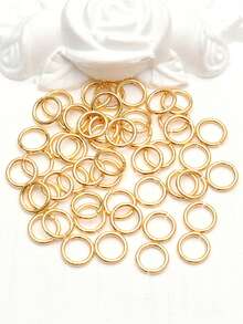 100-200pcs Stainless Steel Open Jump Rings Split Ring Connectors For DIY Jewelry Making Wholesale Supply Bracelet Necklace Connector Rings Earring Necklace Accessories - Yellow Gold - View 6