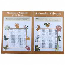 Kids Spanish Word Search Activity Book, Vocabulary Activity Workbook, Educational Word Find Game Book For Early Language Learning, Brain Training Workbook For Preschool Kindergarten, Classroom And Home Entertainment - 1 Book - View 4
