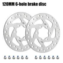 2pcs Brake Disc + 12pcs Screws, Suitable For 120mm 6-Hole Disc Brake Disc + Installation Screws, Compatible With Electric Scooter ZT3-Pro And Other 120mm Brake Disc Brake Pads - Multicolor - View 2