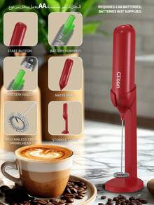 CLITON 90 External Adjust Electric Coffee Grinder, Coffee Corner Companion, Suitable For Dining Table Use, 2 Options: Grinder Only / Grinder & Milk Frother Set (Milk Frother Without Battery), Portable Travel Camping Mill, Elegant Holiday & Christmas Gift - Multicolor - View 11