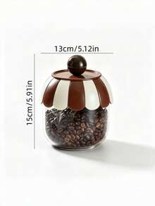 Cirelle 1pc Plastic Storage Canister, Sealed Food Container With Lid, Transparent Plastic Jar Suitable For Pantry, Kitchen Storage Of Flour, Sugar, Tea, Coffee, Snacks, Spices And Other Items. - View 8
