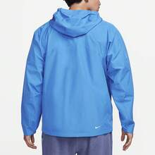 Nike Packable Hooded Outdoor Technical Windproof Waterproof Quick-Dry Long Sleeve Hard Shell Jacket Unisex - Blue - View 2