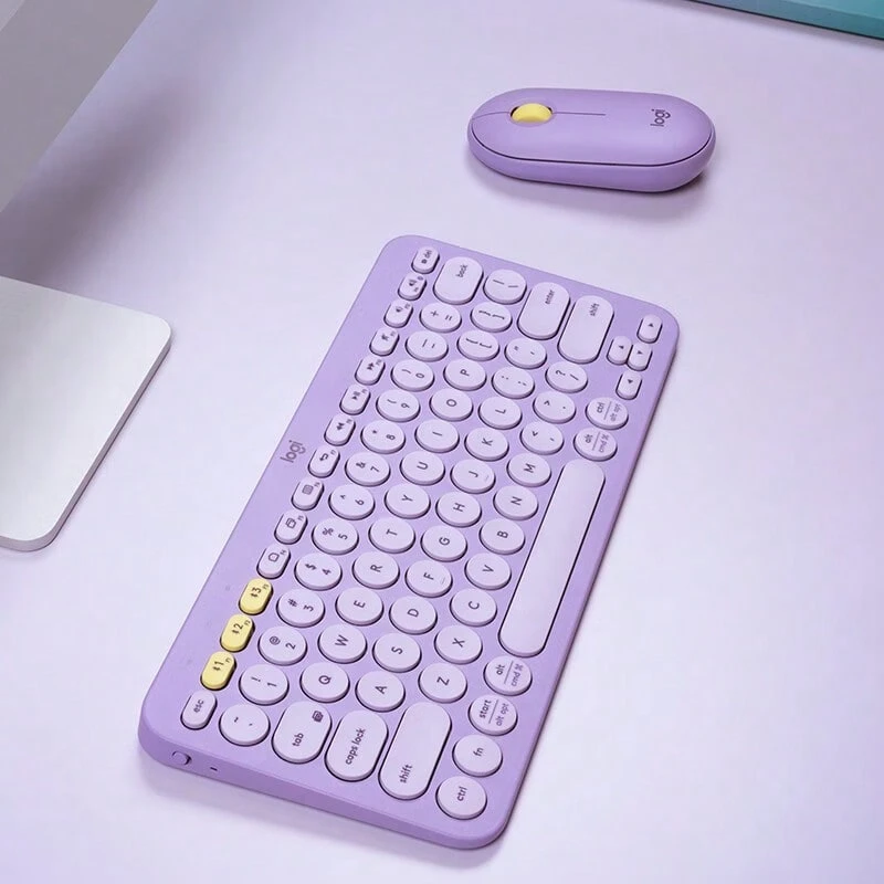 Logitech 羅技 Pebble 紫色藍牙無線滑鼠 辦公靜音輕量化電腦滑鼠 適用於 Mac 筆電 PC - 查看 1