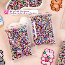10.000pcs Manik-Manik Fuse Kecil Berkualitas Tinggi Ukuran 2.6mm Warna Campuran, Paket Isi Ulang, Mainan Manik-Manik Perler Buatan Tangan DIY, Manik-Manik Puzzle Massal yang Tidak Pudar - MultiWarna - View 7