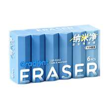 1 Box Of Random Style Erasers, Clean And Less Marks, Students Use Chip Collection Into Strips, Less Debris, Large And Gradual Change Erasers, School Supplies - 1 Box Of [mixed Colors] 6 Pieces - View 5