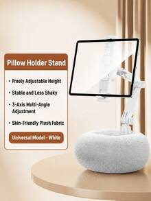 Foldable Pillow Phone Holder With Storage Compartment For Earphones And Charging Cables, 3-Axis Adjustable Mechanical Arm, Suitable For Bed, Sofa, Desk, Office And More - Multicolor - View 17