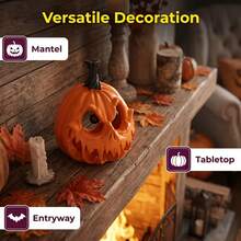 1pc Halloween Pumpkin Resin Decor Ghost Skeleton Non-Electric - Multicolor - View 8