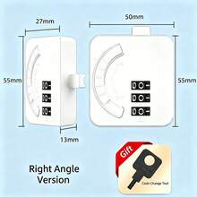1PC Easy Install Self-Adhesive Fridge/Oven/Cabinet Safety Lock - No Drilling Required, Child Safety Design, Comes With Strong Residue-Free Sticker - White - View 11