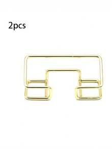 Metal Hollow Desktop Display Stand, Minimalist Iron Square Ornament Base, Stable And Anti-Slip, Light Luxury Multi-Color Options, For Cards, Photo Frames, Commemorative Plaques, Crafts Display, Office Desk Placement, Party Exhibition Tabletop Decoration Display Rack - One Size - View 8