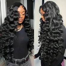1pc Loose Wave Hair Bundles Human Hair Extensions For Women Natural Black Soft Can Be Dyed Loose Body Human Hair Bundles - Natural Black - View 9