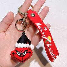 The Grinch The Christmas Keychain Pendant Christmas Tree Green Fur Monster Decoration Keychain - Multi-color - View 6