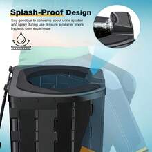 1pc Portable Camping Toilet, Foldable Travel Potty, 12.6 Inch Ergonomic Height, Lightweight Compact Outdoor Toilet, Suitable For Car, RV, Road Trip, Hiking, Hunting, Foldable Emergency Toilet, Autumn Camping Gear, Outdoor Sports - Multicolor - View 8