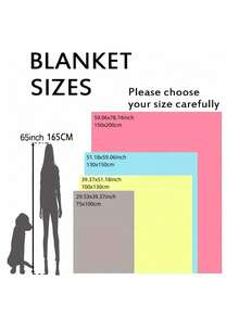 Soft And Comfortable 280gsm Blanket, Animal And Floral Print Pattern, Outdoor Camping Leisure Blanket, Multi-Purpose Blanket For Sofa, Bed And More, Suitable For Home, Picnic, Travel, All Seasons Comfort, Modern Style, Polyester, Machine Washable - Multicolor - View 7