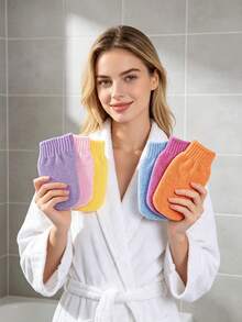 New Wearable Bathing Gloves Foaming Mesh Soap Bag Bath Sponge Scrubbing Towel Shower Mitt Face Wash Cloth Face Washing Gloves - A - View 1