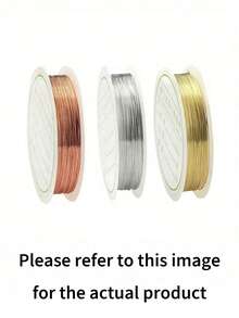 Gold & Silver & Rose Gold Color Jewelry Wire, High Quality Stainless Steel Jewelry Wire, Non-Fading, Rust-Resistant, High Color Fastness, Durable, Suitable For Bracelet & Necklace DIY, Non-Fading Beading Wire, Jewelry Rope, Handmade Braiding Wire - Multicolor - View 10