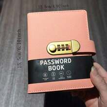 Premium Locked Password Notebook With Alphabetical Index Tabs, Hardcover Secure Log Book, Personal Diary For Recording Website Usernames & Confidential Notes, 14.99cm*9.91cm Portable Password Storage Book - B6 - View 4