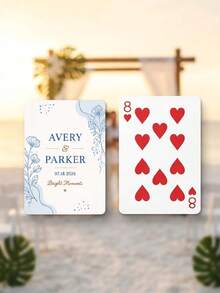 Personalized Floral Custom Playing Cards Set (54 Cards) With Metal Gift Box, Custom Name & Date Souvenir, Wedding Guest Book Alternative And Reception Party Game, Fun Family Tabletop Entertainment, Ideal Anniversary Gift For Newlyweds, Friends And Family - Multicolor 3 - View 11
