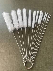 多功能清潔刷組－長柄吸管刷、小瓶刷、吸管刷、管路清潔刷，適用於水壺清潔及難以觸及的角落與縫隙 - 白色 - 查看 6