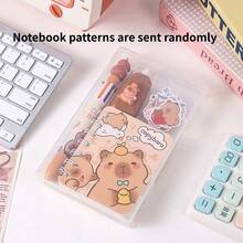 Cartoon Stationery Gift Set, Capybara Panda Multiple Notebooks, Multi-Color Pens, Correction Tape Combination, Student Back To School Gift - Multicolor - View 12