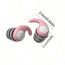 1 Pair Reusable Silicone Noise Cancelling Earplugs, Soft Sleep Earplugs, Suitable For Sleeping, Studying, Working, Traveling, Gym, Office And Noise Reduction Accessories - Multicolor - View 10