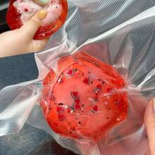 1個彩色水果手工捏捏球，奶油般柔軟蓬鬆慢回彈壓力球，可破殼且有清脆爆裂聲，ASMR助眠感官紓壓指尖玩具，適合兒童，萬聖節與聖誕節禮物 - 彩色 - 查看 10