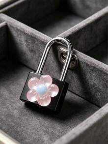 Floral Decorative Metal Padlock (Includes 2 Keys), Suitable For Travel, Business Trips, Daily Commute, School Or Office Use, Outdoor Camping - A - View 5