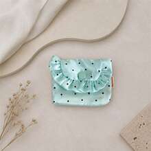 Ruffle Flap Coin Purse, Polka Dot Bow Card Holder, Travel Portable Earphone & Lipstick Storage Bag - Multicolor - View 15