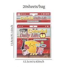 1袋(20張)/2袋(40張)彩色市集系列貼紙，剪貼簿用品筆記本配件，可用於裝飾卡片、相框、電腦、手機殼、水瓶、雜記本、鉛筆盒、行李箱、桌面裝飾貼紙 - 貼紙 - 查看 14
