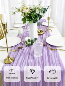 1/3/6/12Pack Cheese Cloth Table Runner, Boho Rustic Sheer Cheesecloth Table Cloth, Suitable For Wedding Party, Baby Shower, Birthday, Home Decor, Housewarming Gift - Burgundy - View 3