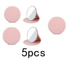 1/2/5/10/20 Mini Folding Portable Makeup Mirror With Stand Design, Suitable For Travel And Daily Use, Minimalist Style Round Desktop Folding Mirror, Back-To-School Essential, Back-To-School Season, Gift For Friends, Family, And Teachers. - Multicolor - View 7